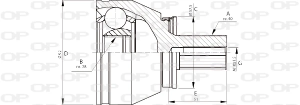 CVJ571310 Open Parts