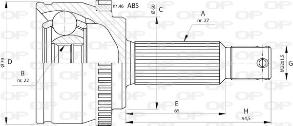 CVJ572510 Open Parts