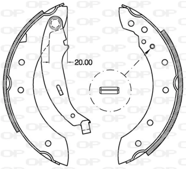 BSA2111.00 Open Parts Zapatas de frenos de tambor traseras