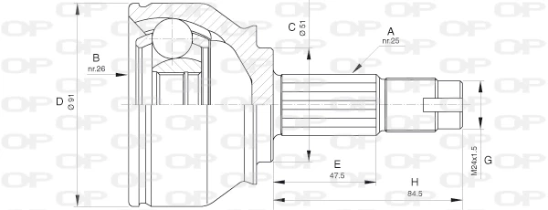 CVJ564710 Open Parts