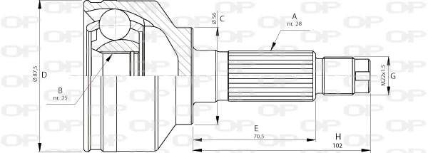 CVJ571410 Open Parts