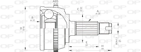 CVJ527810 Open Parts