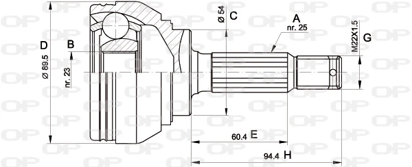 CVJ539110 Open Parts