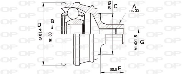 CVJ506310 Open Parts