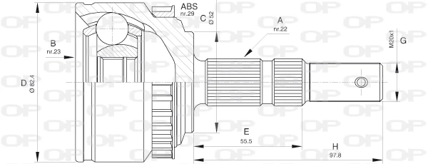 CVJ552610 Open Parts