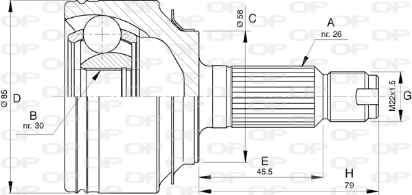 CVJ577410 Open Parts