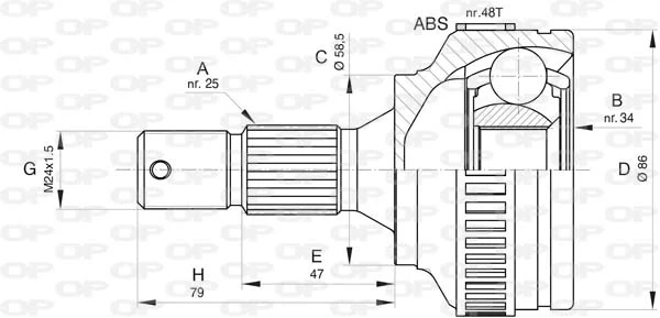 CVJ583010 Open Parts