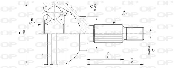 CVJ562710 Open Parts