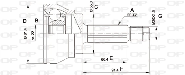 CVJ501210 Open Parts