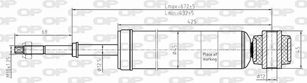 SAB8641.32 Open Parts Amortiguador trasero