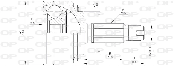 CVJ560610 Open Parts