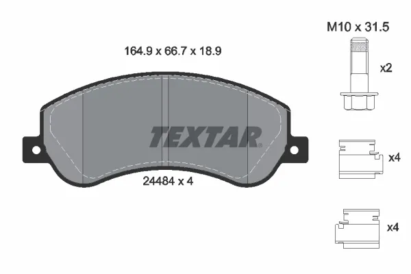 Pastillas de freno 2448404 Textar