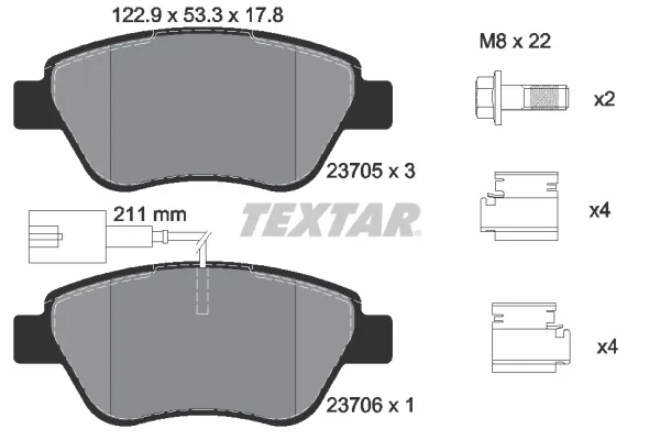 Pastillas de freno 2370502 Textar