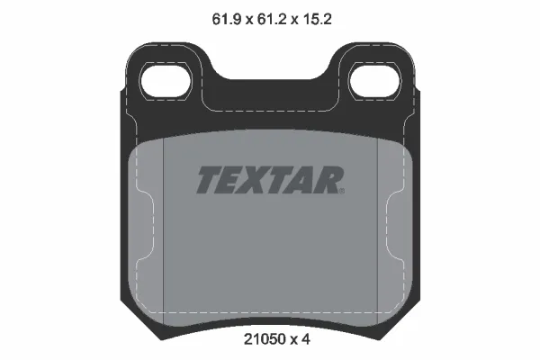 Pastillas de freno traseras 2105002 Textar
