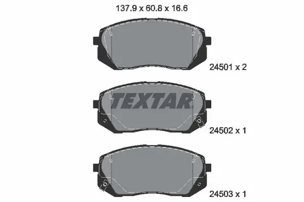 Pastillas de freno 2450101 Textar