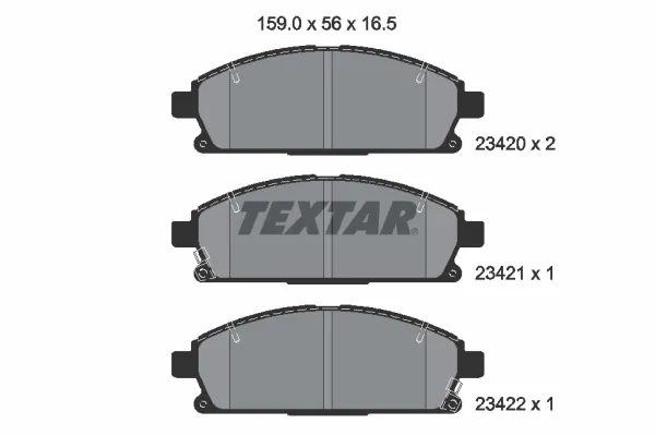 Pastillas de freno 2342001 Textar