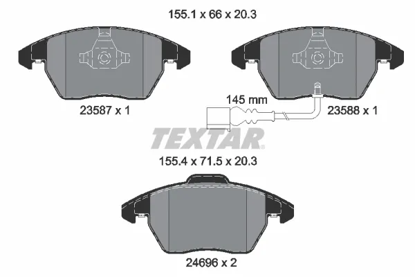 Pastillas de freno 2469602 Textar