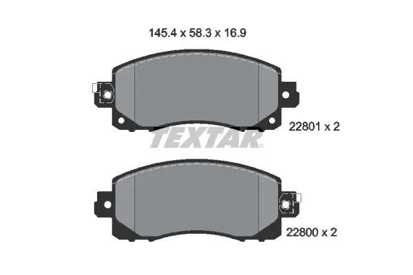 Pastillas de freno 2280001 Textar
