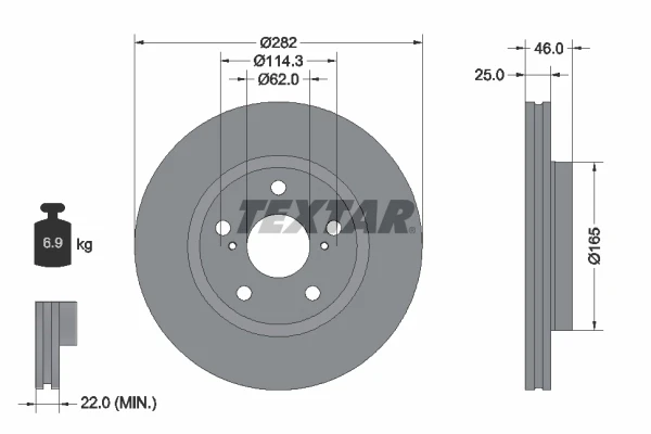 92341103 Textar freno de disco delantero