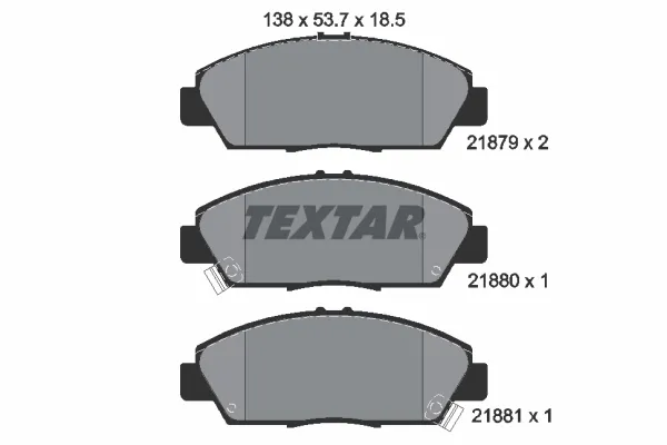 Pastillas de freno 2187901 Textar