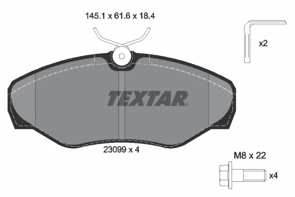 Pastillas de freno 2309902 Textar