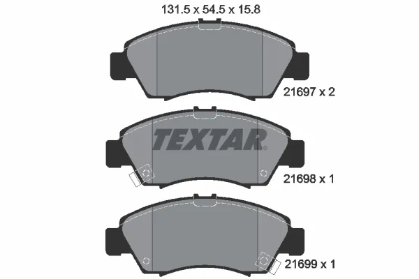 Pastillas de freno 2169701 Textar