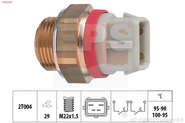 1.850.682 EPS sensor, temperatura del refrigerante (encendido el ventilador del radiador)