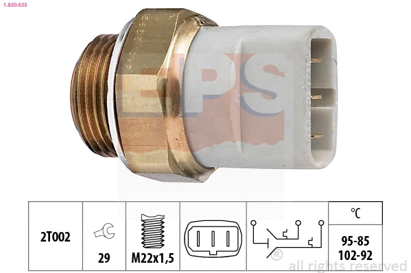 Sensor, temperatura del refrigerante (encendido el ventilador del radiador) 81255050934 MAN