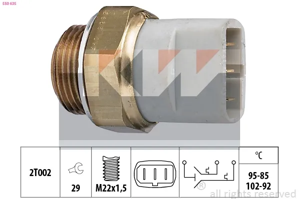 Sensor de temperatura 550635 KW AUTOMOTIVE