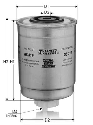 Filtro de combustible GS319 Tecneco