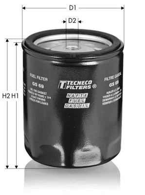 Filtro de combustible GS69 Tecneco