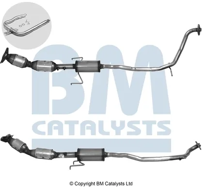 Tubo de admisión del silenciador de escape delantero BM91975H BM Catalysts