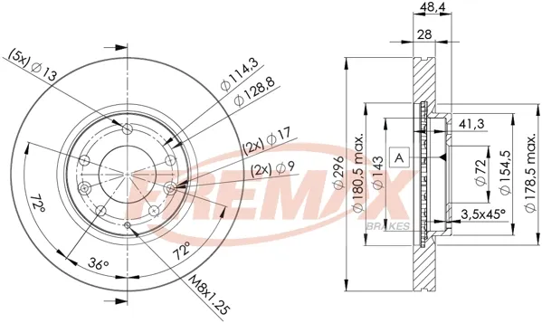 Disco de freno BD2063 Fremax