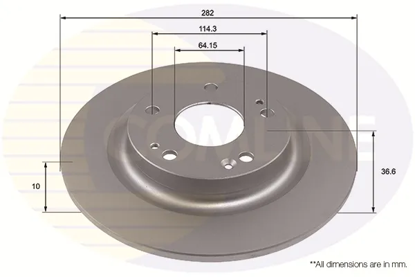 Disco de freno trasero ADC4032 Comline