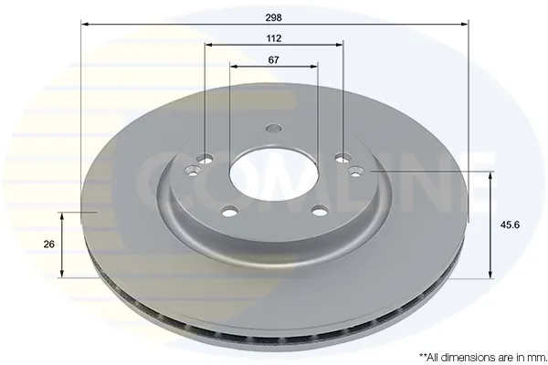 Disco de freno ADC2951V Comline