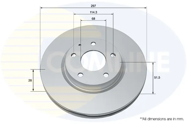 Disco de freno ADC0473V Comline
