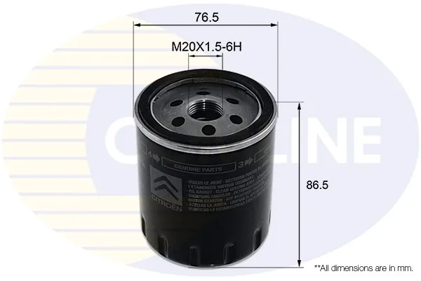 Filtro de aceite EOF325 Comline