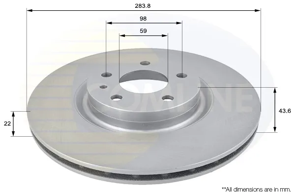 Disco de freno ADC1805V Comline