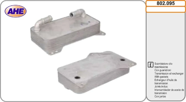 802095 AHE radiador enfriador de la transmision/caja de cambios