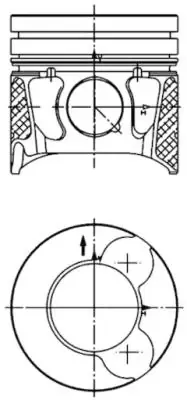 Pistón completo para 1 cilindro, sobremedida (+0,60 mm) 99700610 Kolbenschmidt