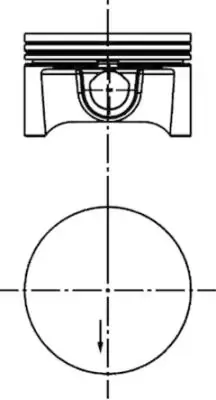 Pistón completo para un cilindro, primera sobremedida (+0,25 mm) 40388610 Kolbenschmidt