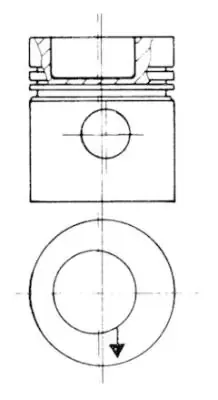 Pistón 93831606 Kolbenschmidt