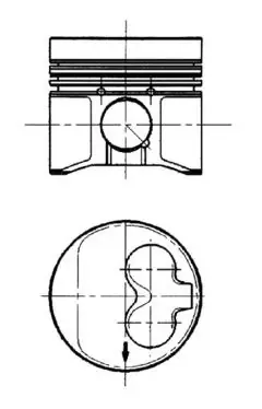 Pistón completo para 1 cilindro, segunda reparación (+0,50 mm) 3103302050 Yenmak