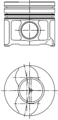 Pistón completo para 1 cilindro, sobremedida (+0,60 mm) 41795620 Kolbenschmidt