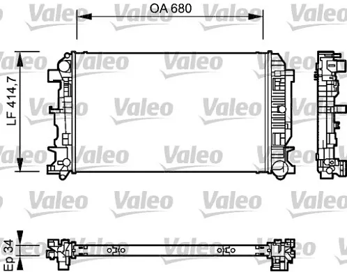 Radiador 735084 VALEO