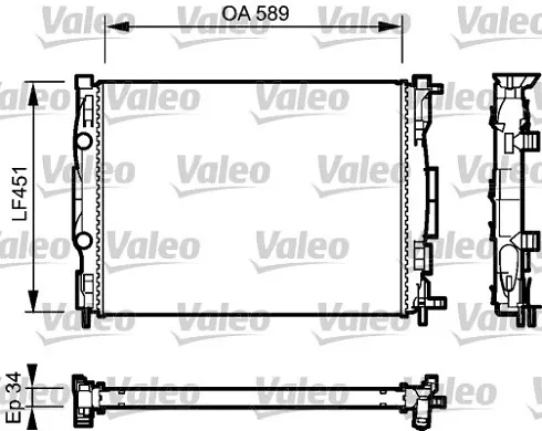 Radiador 732946 VALEO