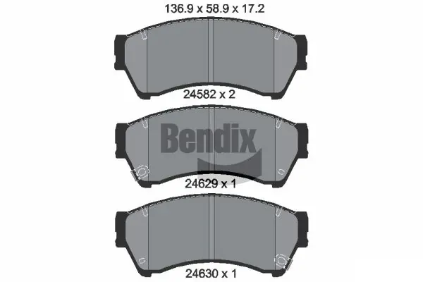 Pastillas de freno BPD1451 Jurid/Bendix