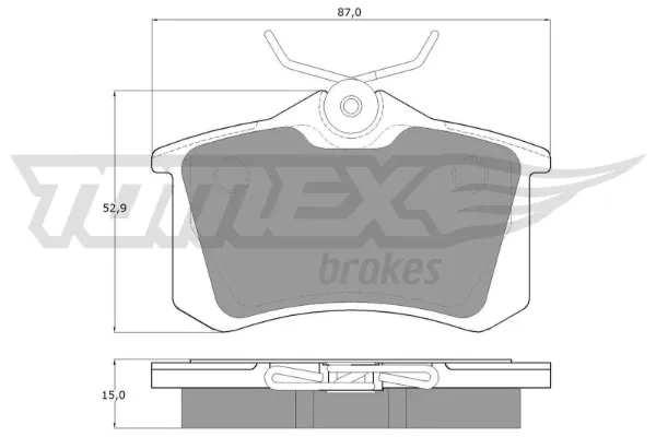 Pastillas de freno traseras TX1078 Tomex