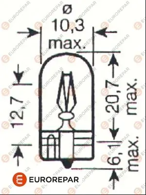 Lámpara de luz interior de cabina 1616431580 Eurorepar