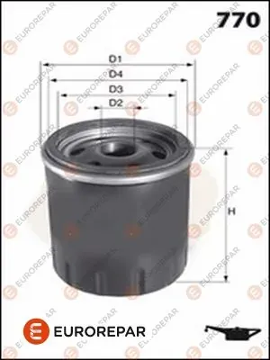 Filtro de aceite 1637767080 Eurorepar
